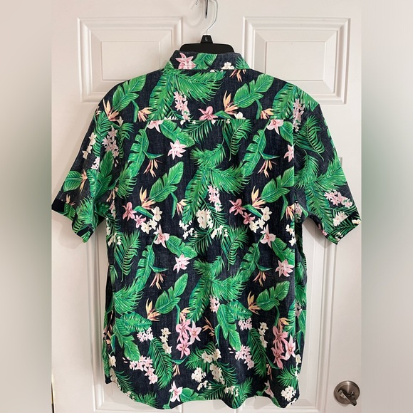 NWT Simply Southern Mens Short Sleeve Button Shirt Floral Hawaiian Beachy Size L - Picture 5 of 11